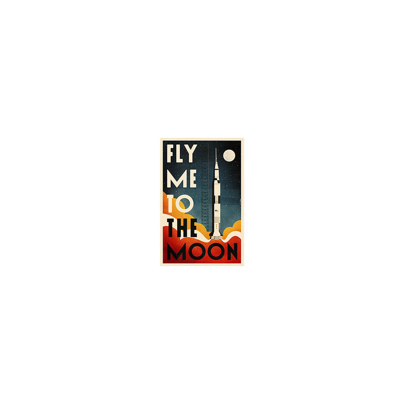 استیکر لپ تاپ لولو طرح کهکشانی FLY ME TO THE MOON کد 734 