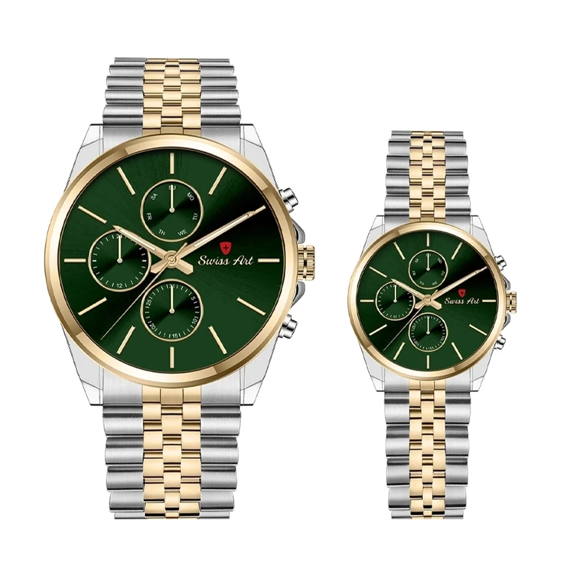 ست ساعت مچی عقربه‌ای کوارتز زنانه و مردانه سوئیس آرت مدل 920098-99SG1507