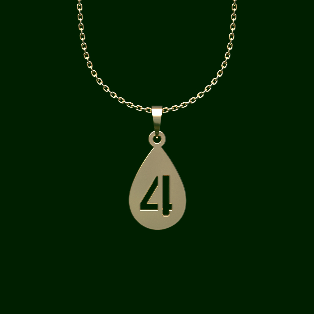 گردنبند طلا 18 عیار زنانه مدوپد مدل عدد 4 کد QQ2-1-1264