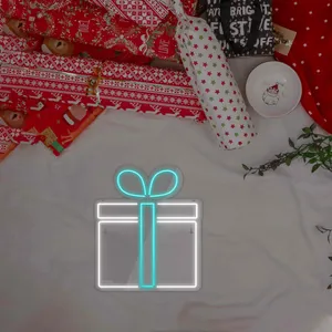 چراغ دیواری نئون دیزاین طرح Gift-Box_TBL