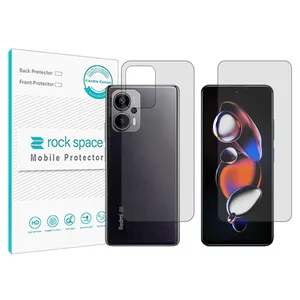 Rockspace clear screen protector HyGEL model suitable for Redmi Note 12T Pro mobile phone with back protector