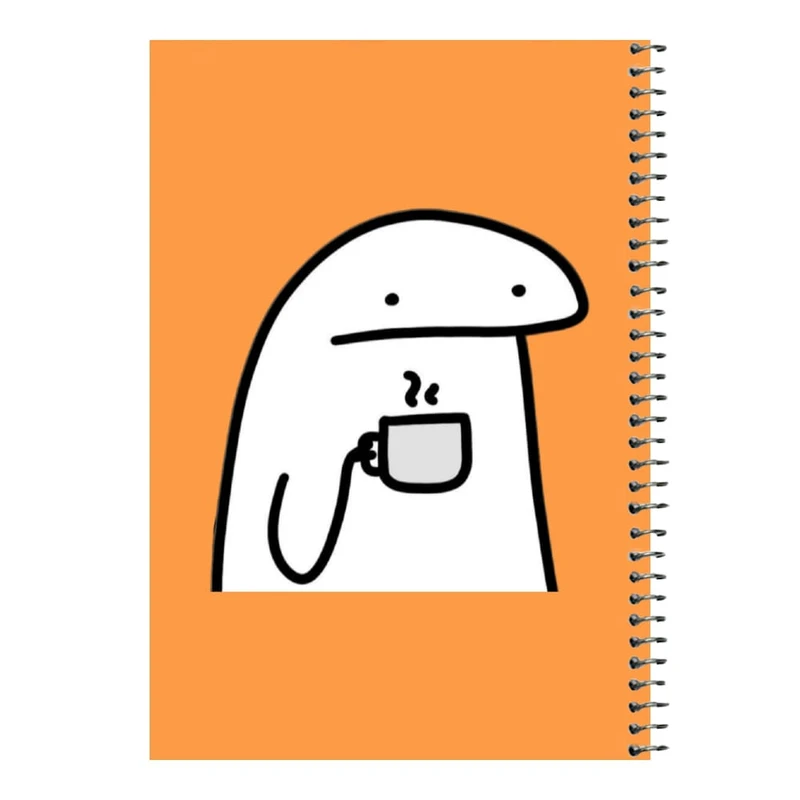 دفتر مشق 80 برگ اس جی مدل استیکر و قهوه   