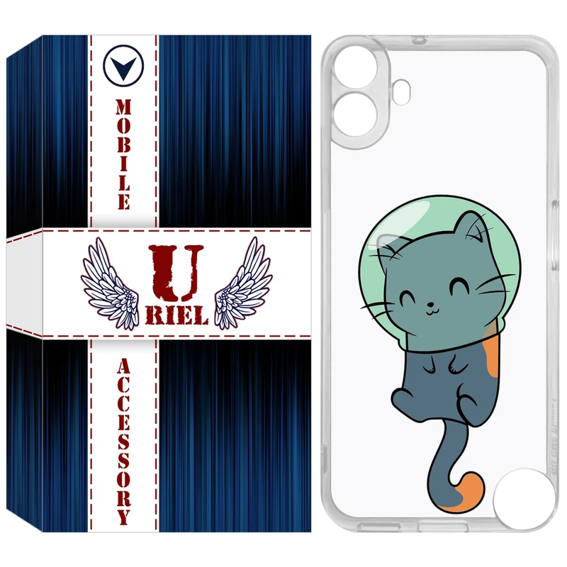 کاور یوریل مدل Clear کد 61 طرح گربه مناسب برای گوشی موبایل ناتینگ فون Nothing CMF Phone 1