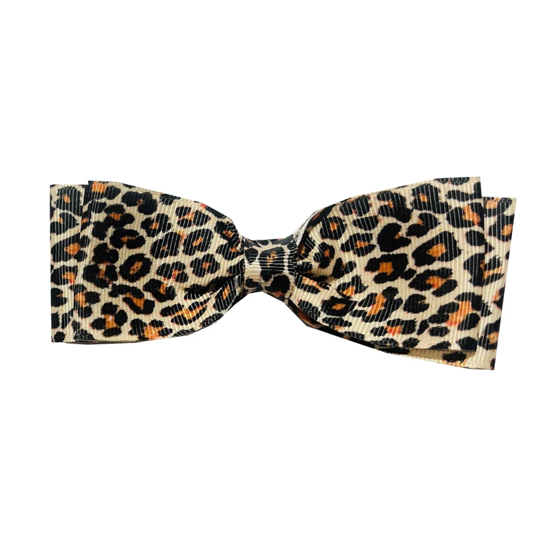 گیره مو زنانه مدل فرانسوی طرح پلنگی کد 0002