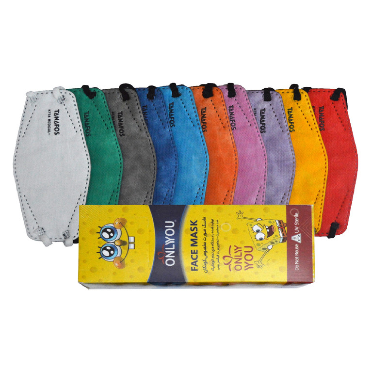 ماسک تنفسی کودک اونلی یو مدل سه بعدی Kitty 572 بسته 20 عددی