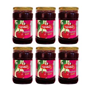 مربا آلبالو شهدین - 800 گرم بسته 6 عددی