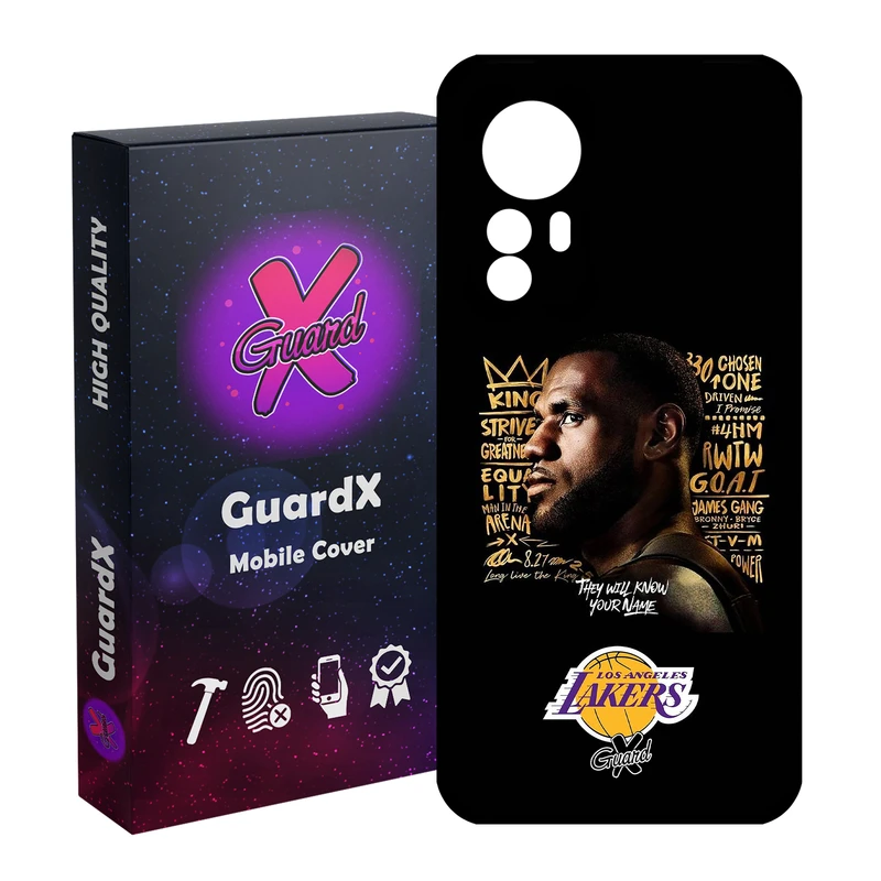 کاور گارد ایکس طرح Lebron James مدل Glass10120 مناسب برای گوشی موبایل شیائومی Mi 12/Mi 12X/Mi 12S