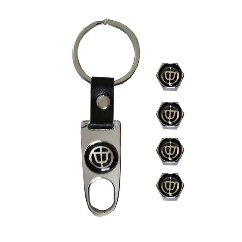 سر والف لاستیک خودرو مدل ber بسته 4 عددی به همراه جاسوئیچی خودرو 