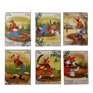 تمبر یادگاری مدل کارتونی مجموعه 6 عددی