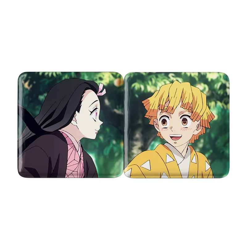 مگنت خندالو مدل نزوکو و زنیتسو انیمه شیطان کش Demon Slayer کد A137 مجموعه 2 عددی