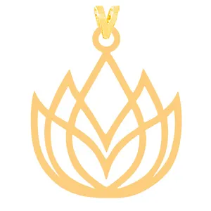 آویز گردنبند طلا 18 عیار زنانه کرابو مدل گل Kr31676