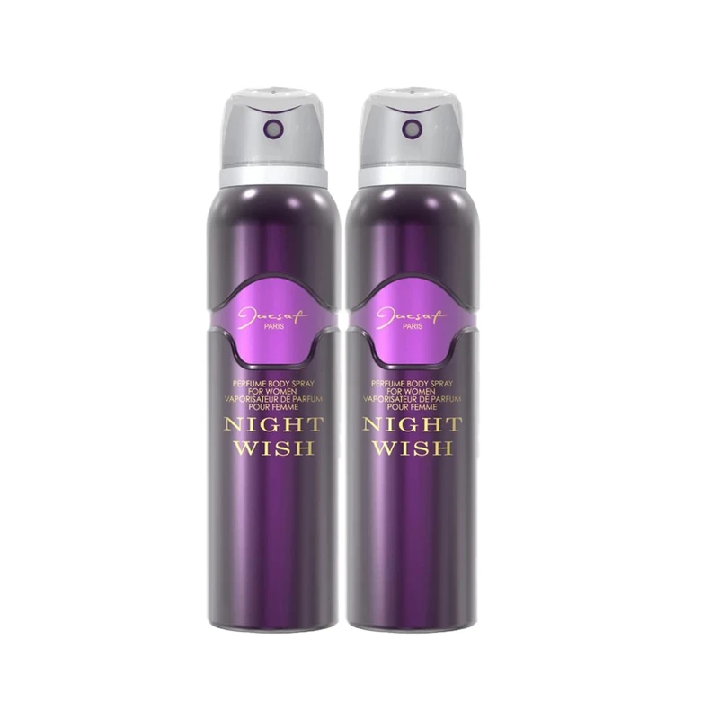 اسپری بدن زنانه ژکساف مدل Night Wish Sh3489.2 حجم 150 میلی لیتر بسته 2 عددی 