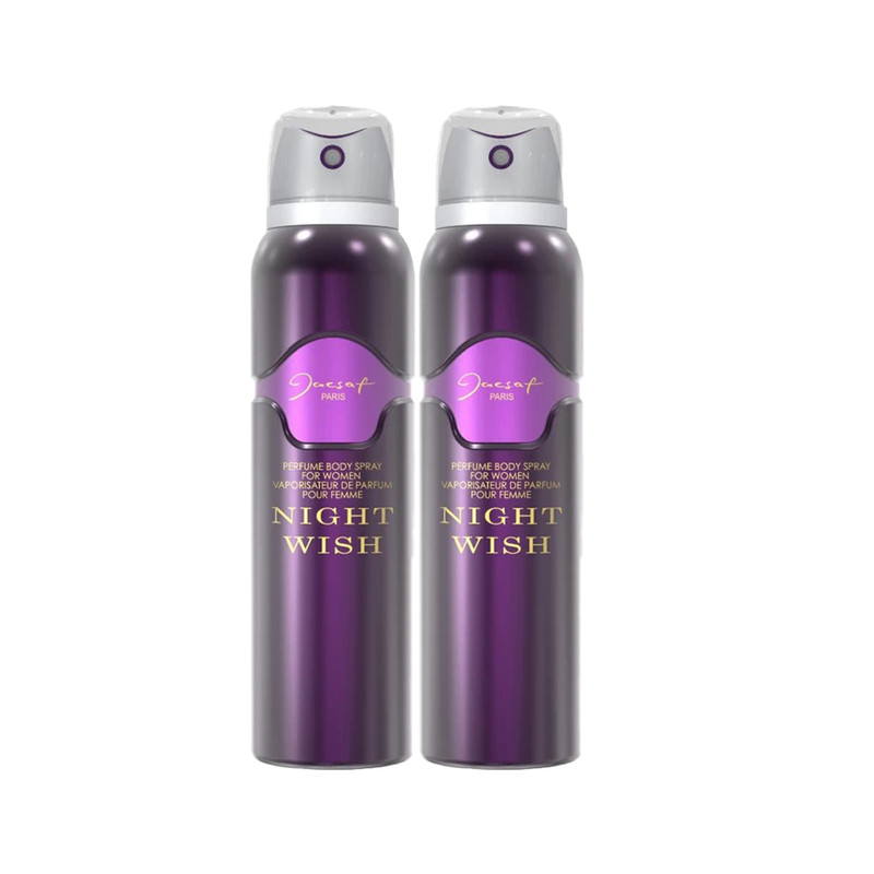 اسپری بدن زنانه ژکساف مدل Night Wish Sh3489.2 حجم 150 میلی لیتر بسته 2 عددی