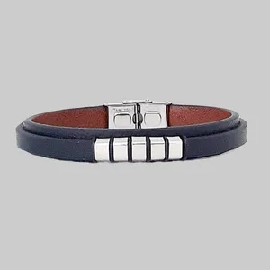 دستبند مردانه مدل چرم طبیعی کد 4488