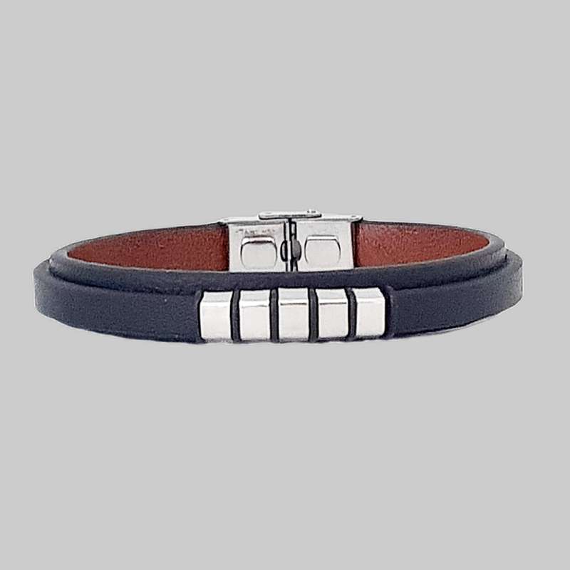 دستبند مردانه مدل چرم طبیعی کد 4488