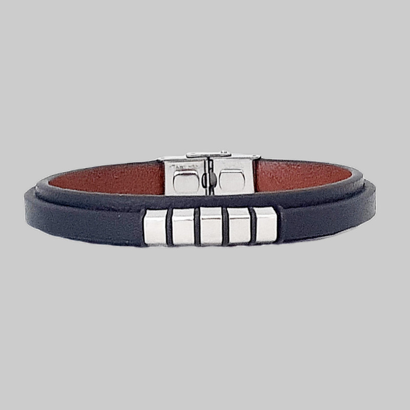 دستبند مردانه مدل چرم طبیعی کد 4488