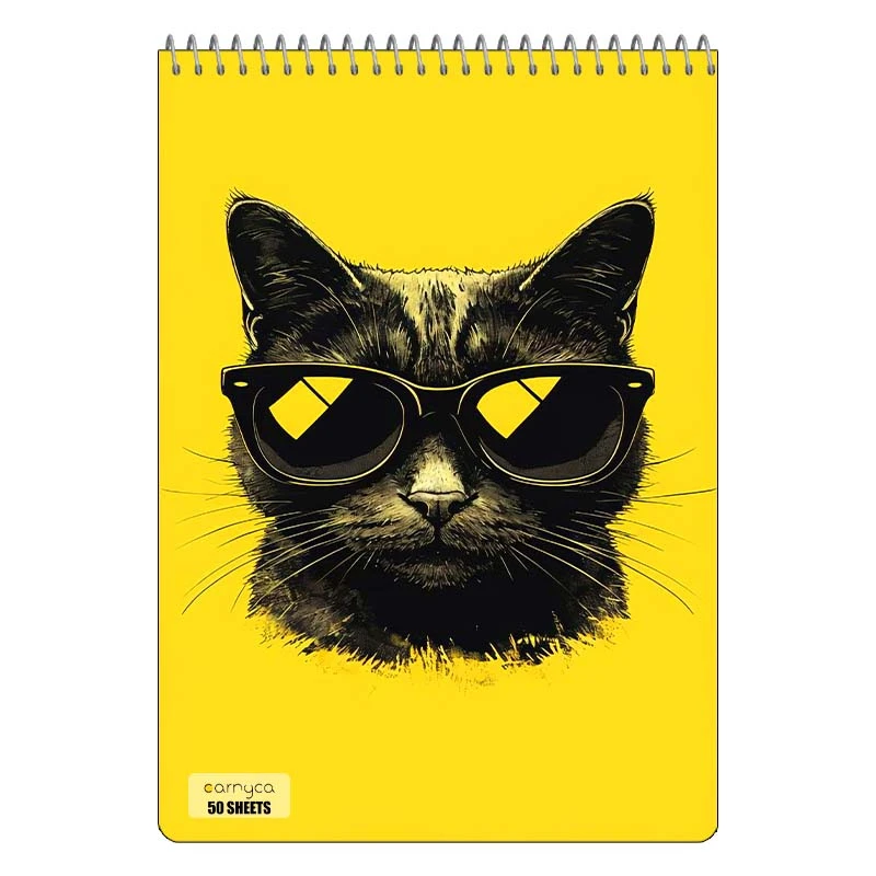 دفتر نقاشی 50 برگ سیمی کارنیکا طرح گربه Cat کد 94172