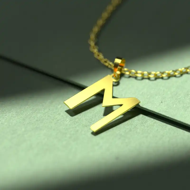 گردنبند طلا 18 عیار زنانه مدوپد مدل حرف M کد H3-1-1247