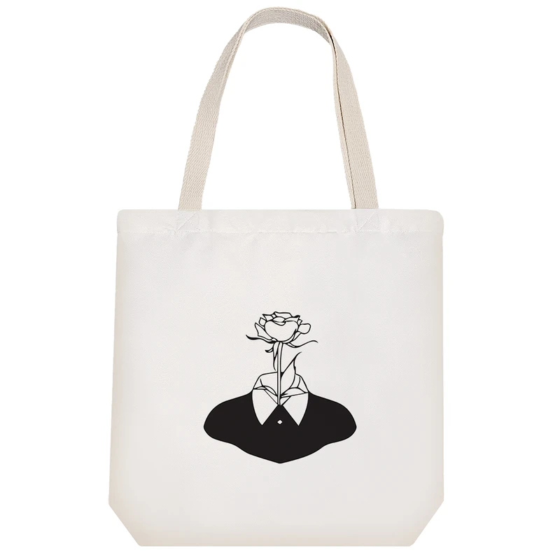 ساک خرید پارچه ای خندالو طرح گل شکفته مدل توت بگ کد 6704