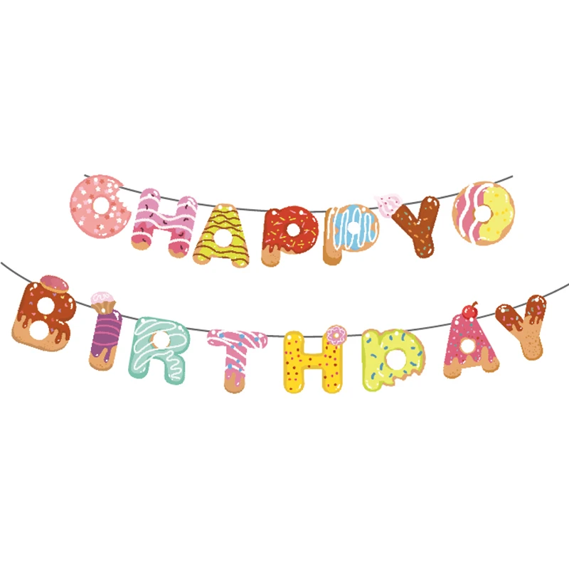  ریسه تولد مدل تولد مبارک طرح دونات کد 21