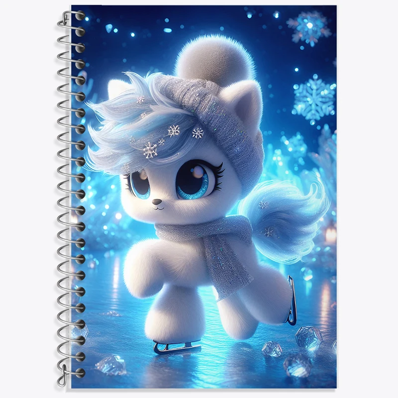 دفتر زبان 50 برگ خندالو مدل سه خط طرح اسب کیوت کد F5500