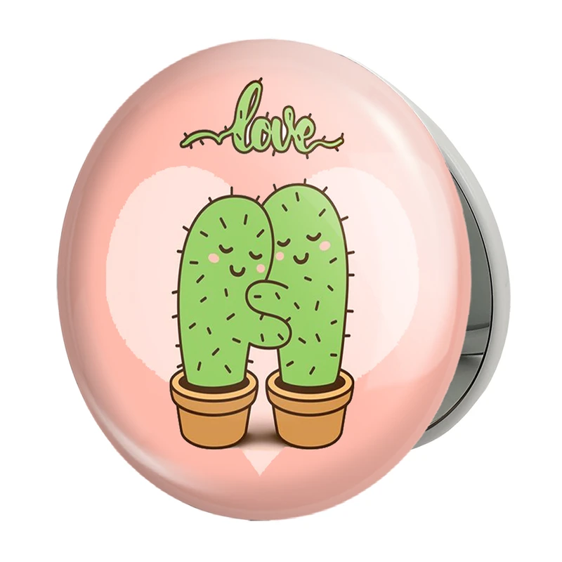 آینه جیبی خندالو طرح کاکتوس مدل تاشو کد 25488 