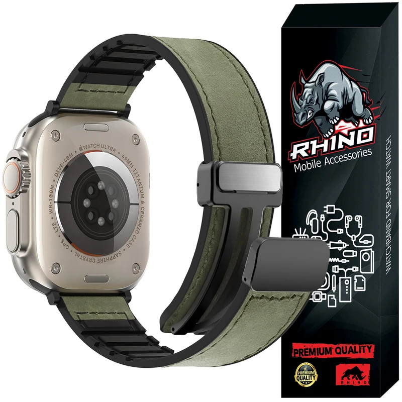 بند راینو مدل Magic Leather مناسب برای اپل واج سری 7 45 میلی متری