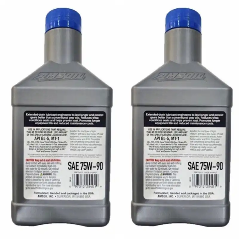 روغن گیربکس دستی و دیفرانسیل ای ام اس اویل مدل Synthetic 75w90 حجم 946 میلی لیتر بسته 2 عددی
