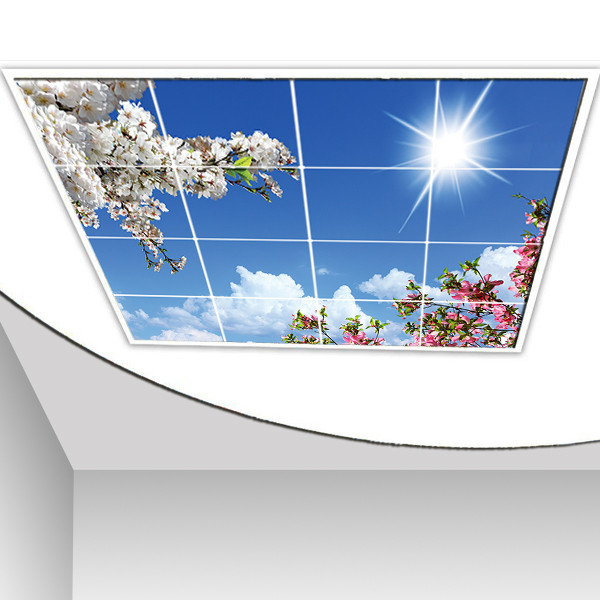 تایل سقفی آسمان مجازی طرح گل کد ST 2352-16 سایز 60x60 سانتی متر مجموعه 16عددی