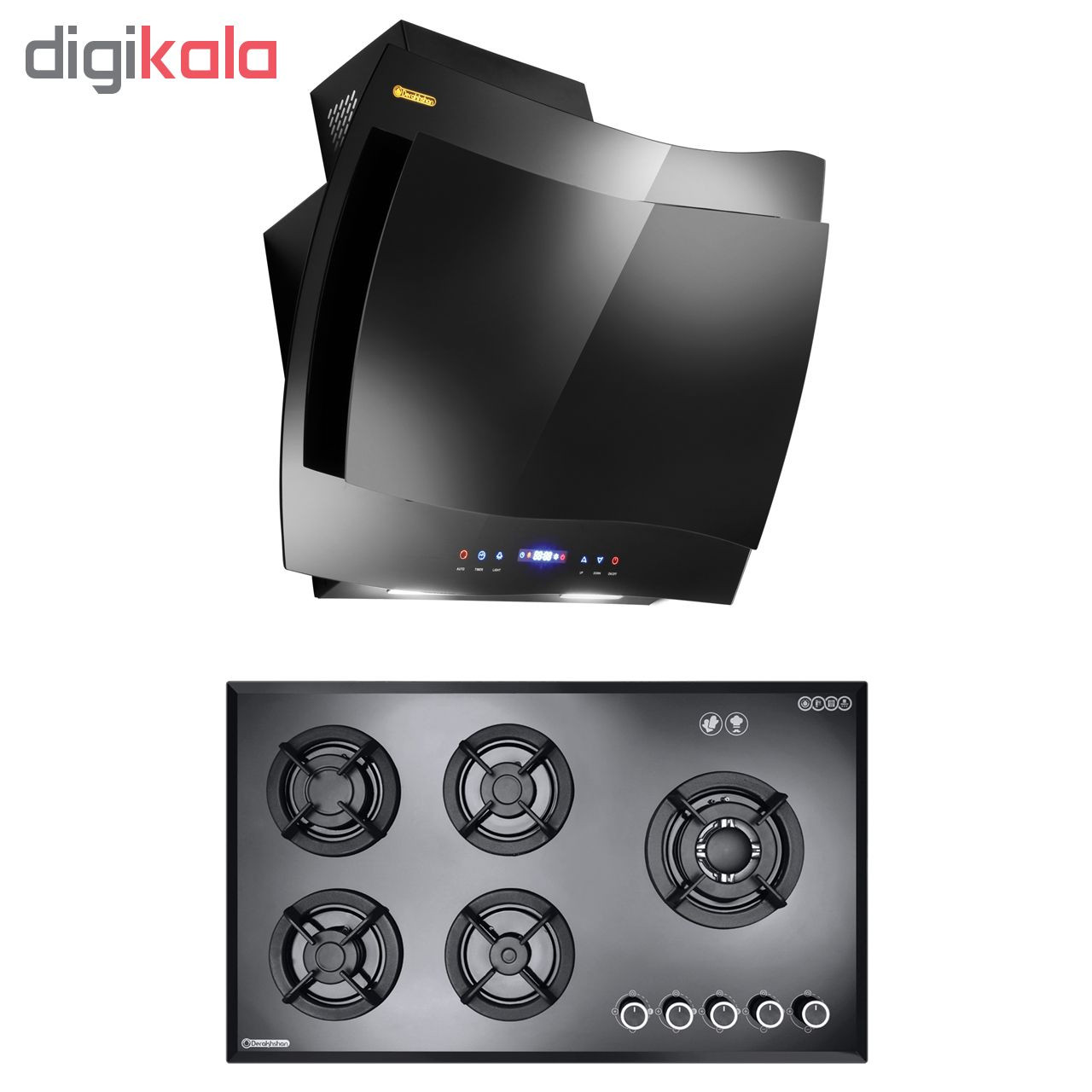 هود و اجاق گاز صفحه ای درخشان مدل فریز G602 هود و اجاق گاز صفحه ای درخشان مدل فریز G602
