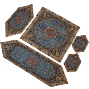 ست پنج تکه رومیزی ترمه طرح چهلستون