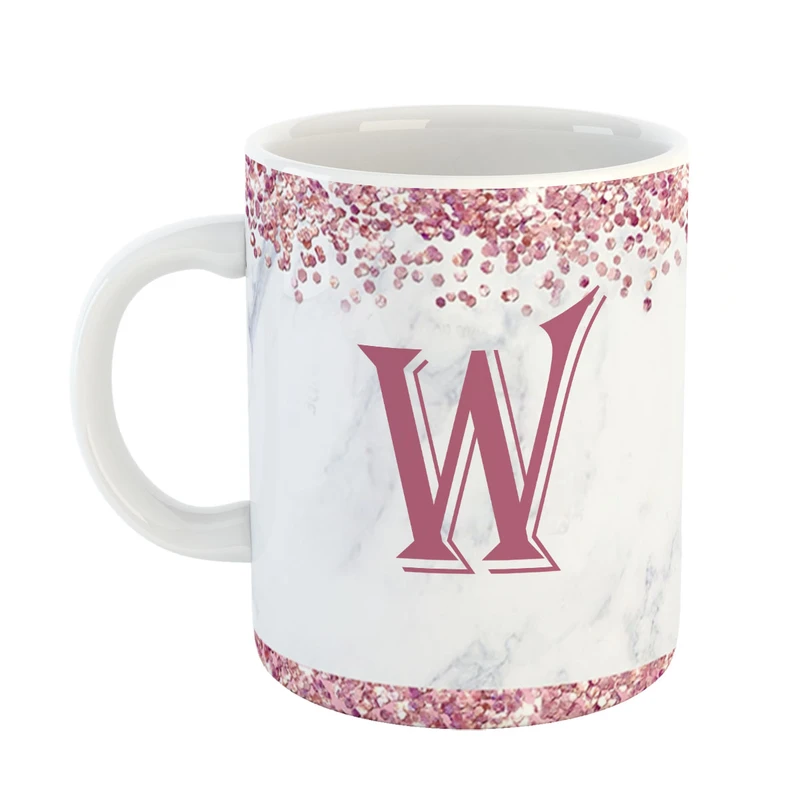 ماگ پاد افرین مدل فانتزی طرح حرف W کد 10