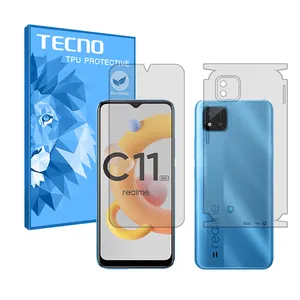 Tecno HyGEL model Transparent screen protector suitable for Realme C11 2021 mobile phone along with phone back protector