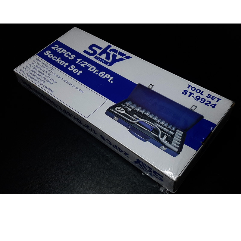 آچار و سری بکس اسکای مدل FG12-20 سایز 1.2 اینچ مجموعه 24 عددی