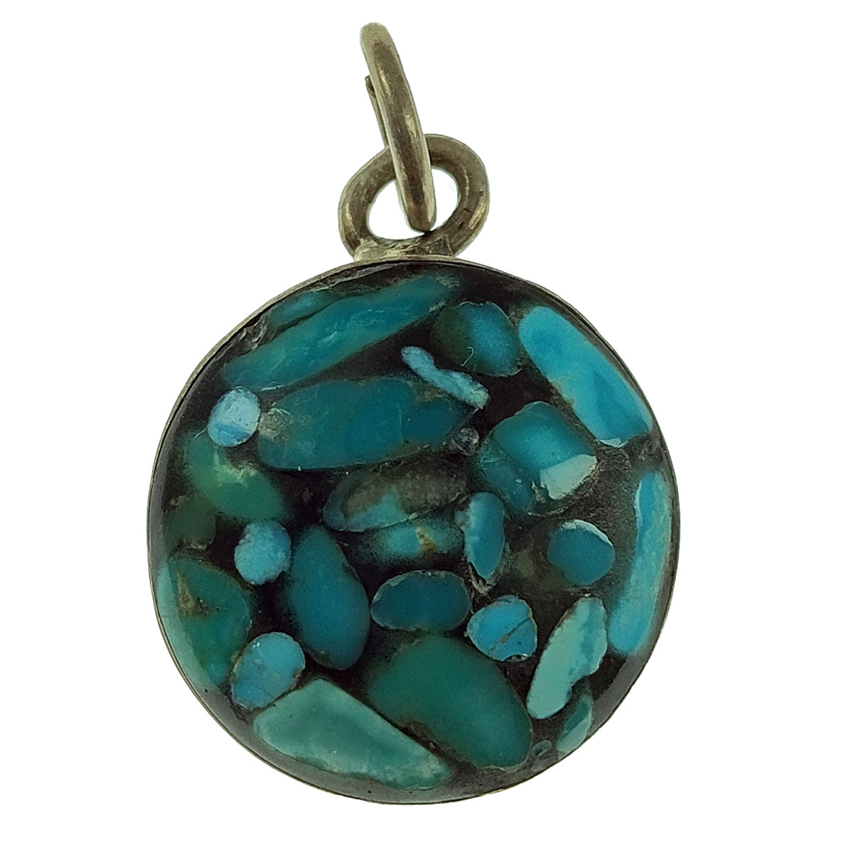 آویز گردنبند نقره زنانه سلین کالا مدل فیروزه کد 123