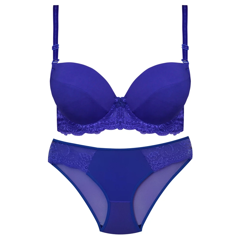 ست شورت و سوتین زنانه پانیذ مدل فنردار بند متحرک کاپ اسفنجی کد 4957