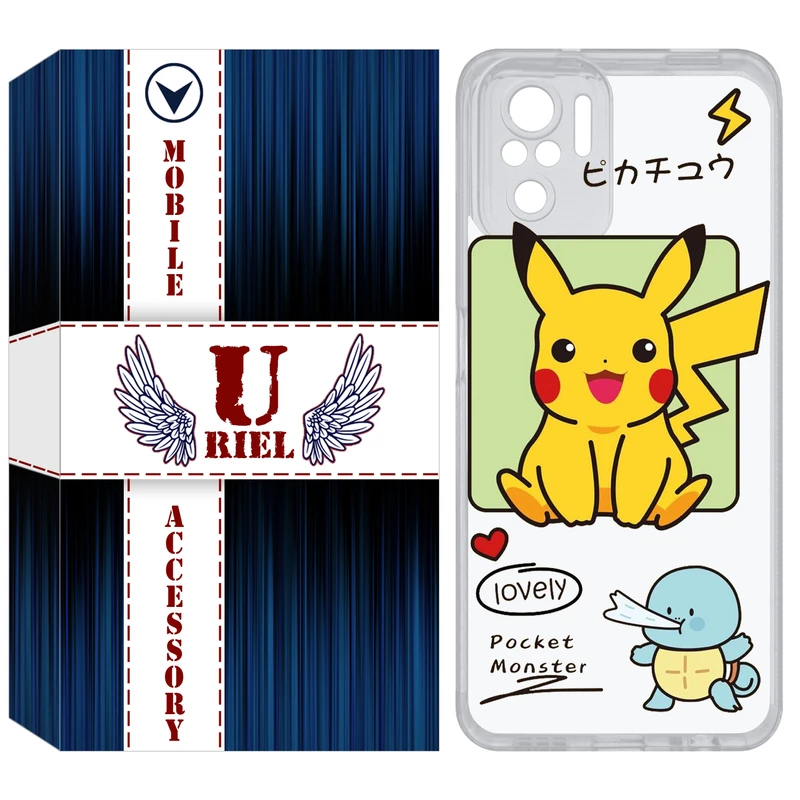 کاور یوریل مدل Clear کد 28 طرح پوکمون مناسب برای گوشی موبایل شیائومی Redmi Note 10 4G / Note 10S / Poco M5s