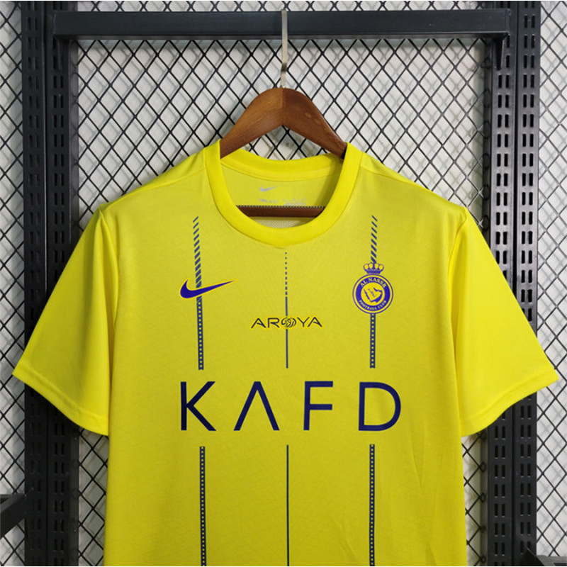 ست تیشرت و شلوارک ورزشی مردانه مدل النصر عربستان Home 2024