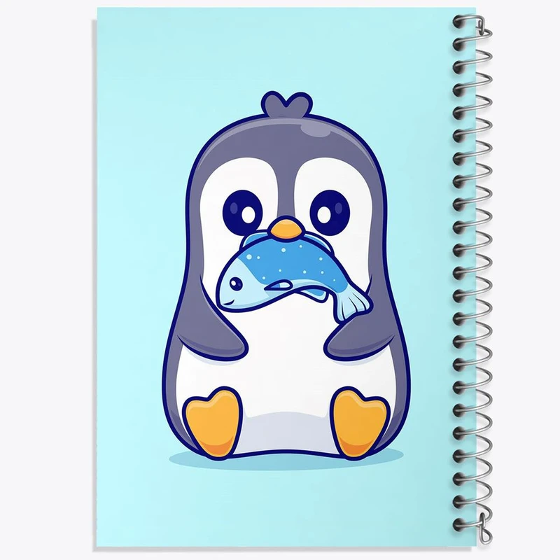 دفتر نت موسیقی 50 برگ خندالو مدل حیوانات بامزه پنگوئن کد 29715