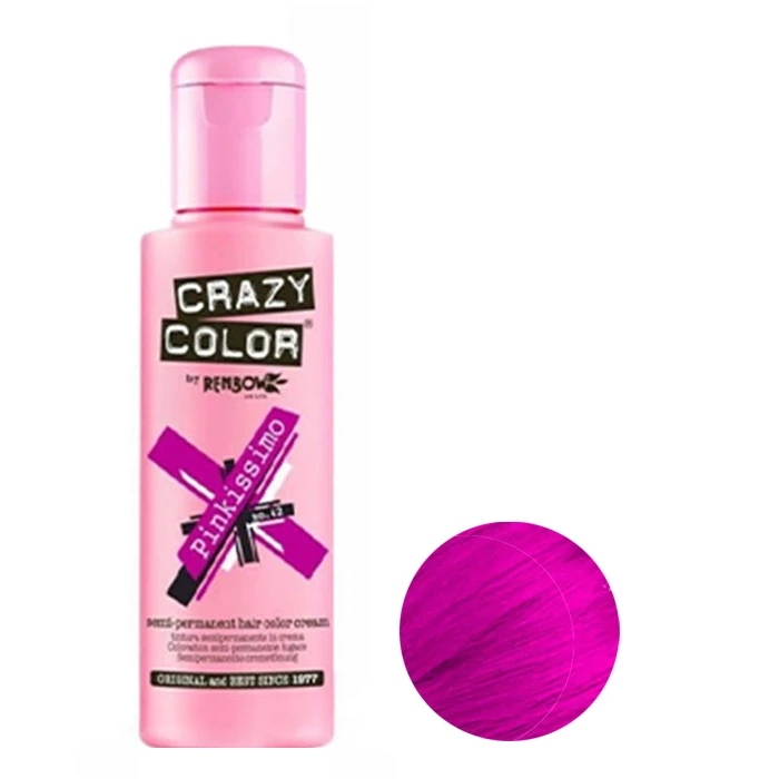 شامپو رنگ مو کریزی کالر مدل 42  رنگ صورتی حجم 100 میلی لیتر