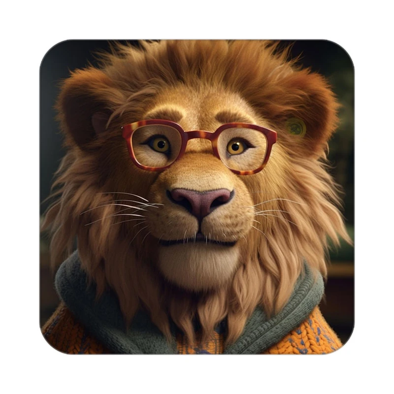 زیر لیوانی کاکتی طرح شیر مدل mp23763