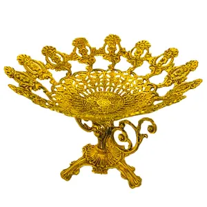 میوه خوری برنجی طرح گل یاس