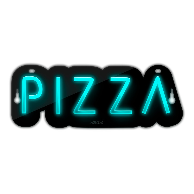 چراغ دیواری نئون دیزاین مدل Pizza-Text-BL_TBL