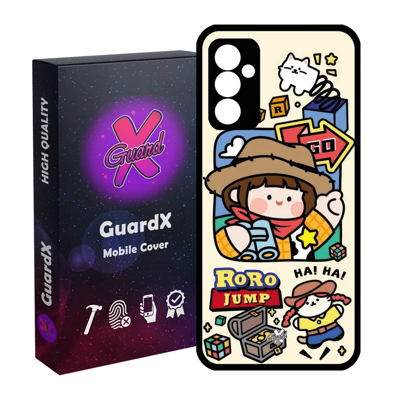 کاور گارد ایکس طرح Roro Jump مدل Glass10669 مناسب برای گوشی موبایل سامسونگ Galaxy A14 / A14 5G