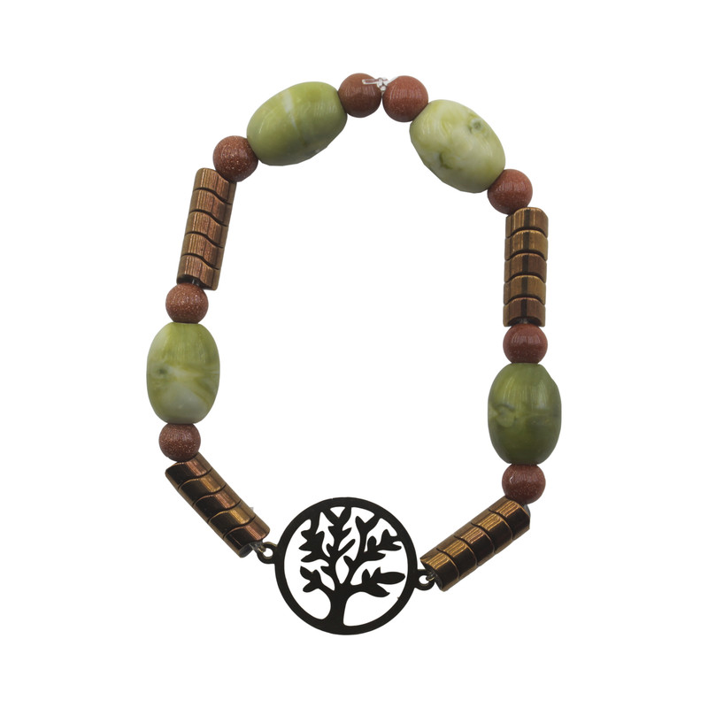 دستبند زنانه مدل پلاک فلزی درخت کد 0243