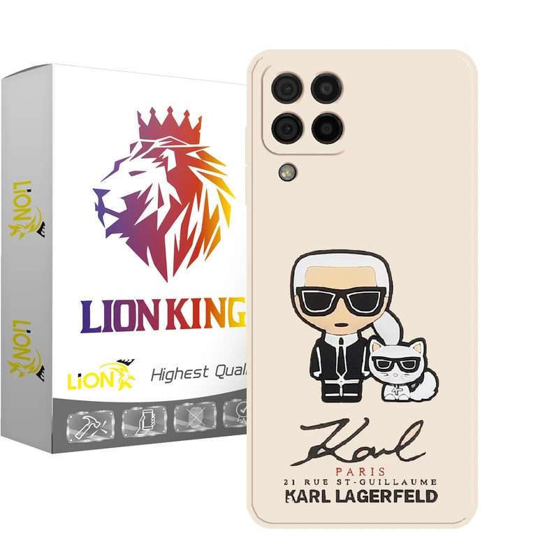  کاور لاین کینگ مدل مرد وگربه 3d keremii  مناسب برای گوشی موبایل سامسونگ Galaxy A22 4G