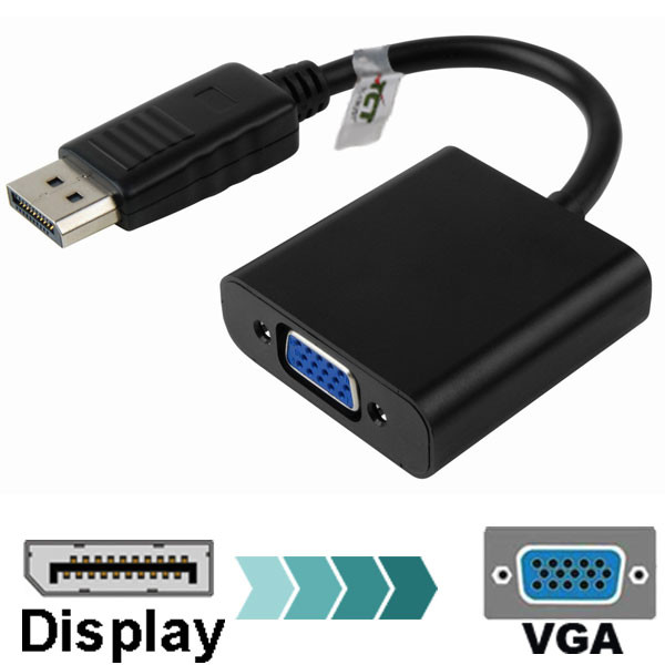 مبدل Display Port به VGA تی سی تراست مدل TC-DP2V