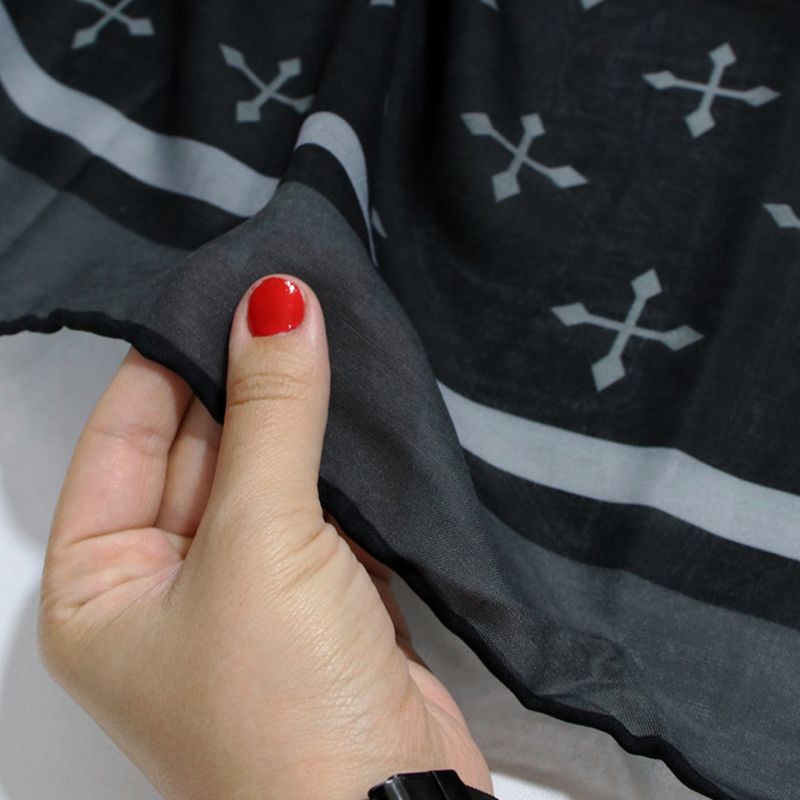 روسری زنانه مدل نخی جدید دور دست دوز قواره 110 کد ana-7095 -  - 7