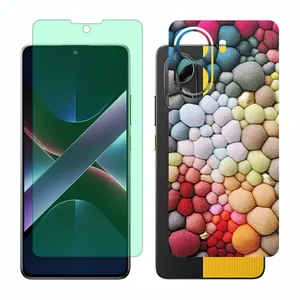 Glass Together model Green light screen protector suitable for Xiaomi Poco X7 Pro mobile phone with back cover sticker