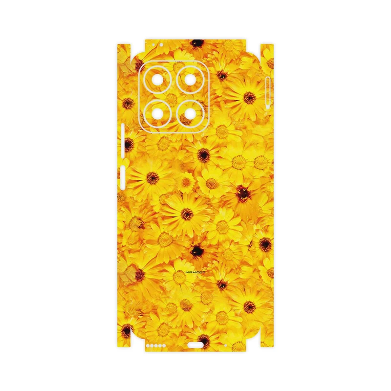 برچسب پوششی ماهوت مدل Yellow_Flower-FullSkin مناسب برای گوشی موبایل آنر X8a